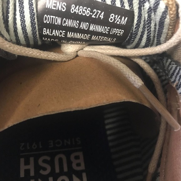 Nunn Bush Mens Size 8.5M Barklay Canvas Plain Toe Oxford. Khaki - Picture 7 of 8